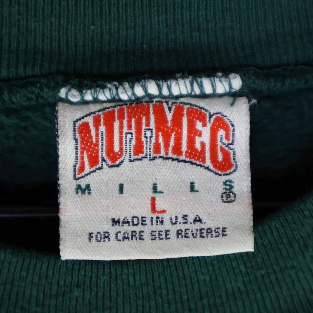 Vintage 90s Seattle SuperSonics Nutmeg Sweatshirt Size L NBA Basketball Green - Picture 4 of 11